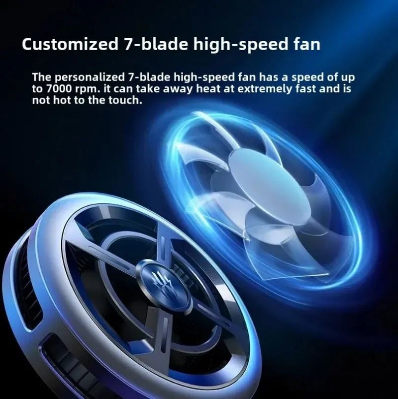 Nubia RedMagic Cooler 6 Air 2025 Magnetic Semiconductor Cooling RGB LED 15W for Gaming Phone Tablet, White - Image 4