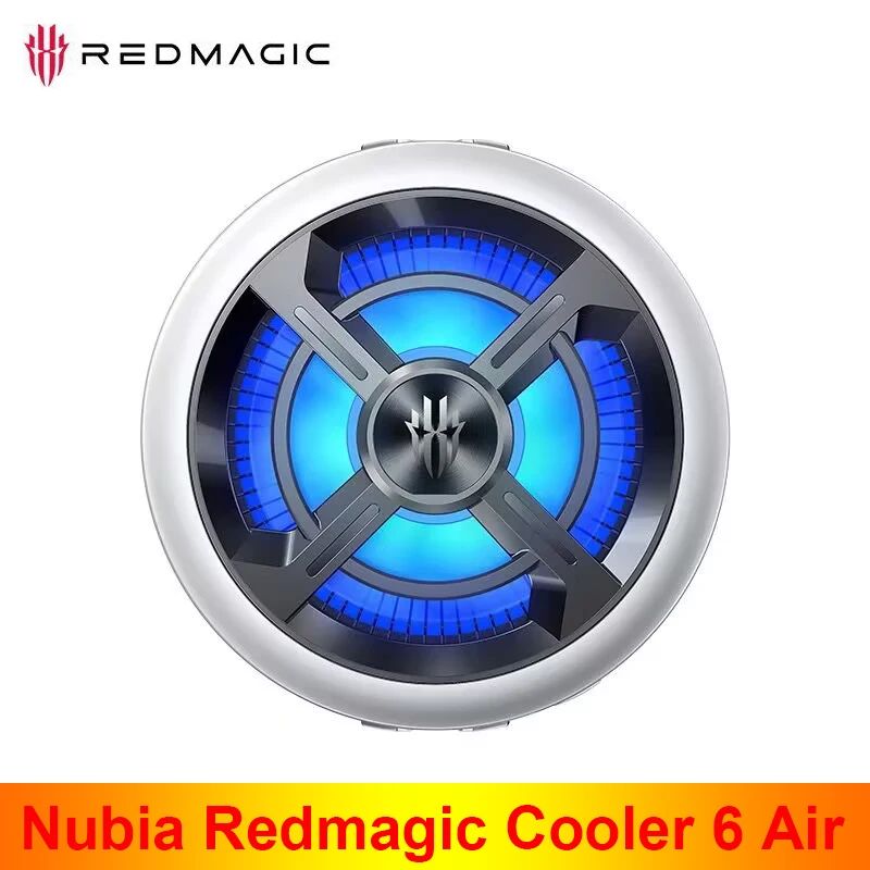 Nubia RedMagic Cooler 6 Air 2025 Magnetic Semiconductor Cooling RGB LED 15W for Gaming Phone Tablet, White - Image 1