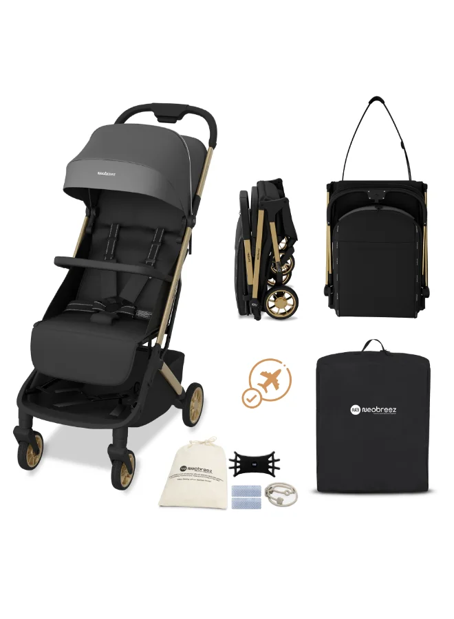 Neobreez Neobreez - NEOLITE Ultra-Lightweight Cabin Size Travel Stroller - Grey/Black