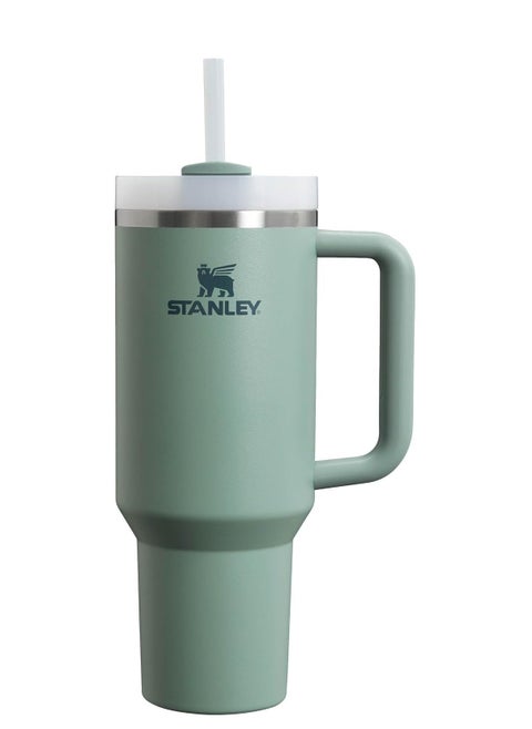 Quencher H2.0 FlowState 1.2L Tumbler in Shale Large Stainless Steel Insulated Water Bottle with Handle Reusable Straw and 3-Position Lid Keeps Drinks Cold for 11 Hours or Iced for 48 Hours Dishwasher Safe Travel Mug for Hot and Cold Beverages