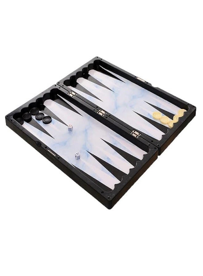 3 in 1 Medium Size Plastic Intellect Games Set, Chess, Checkers, Backgammon, Magnetic Board Game Collection - Image 3