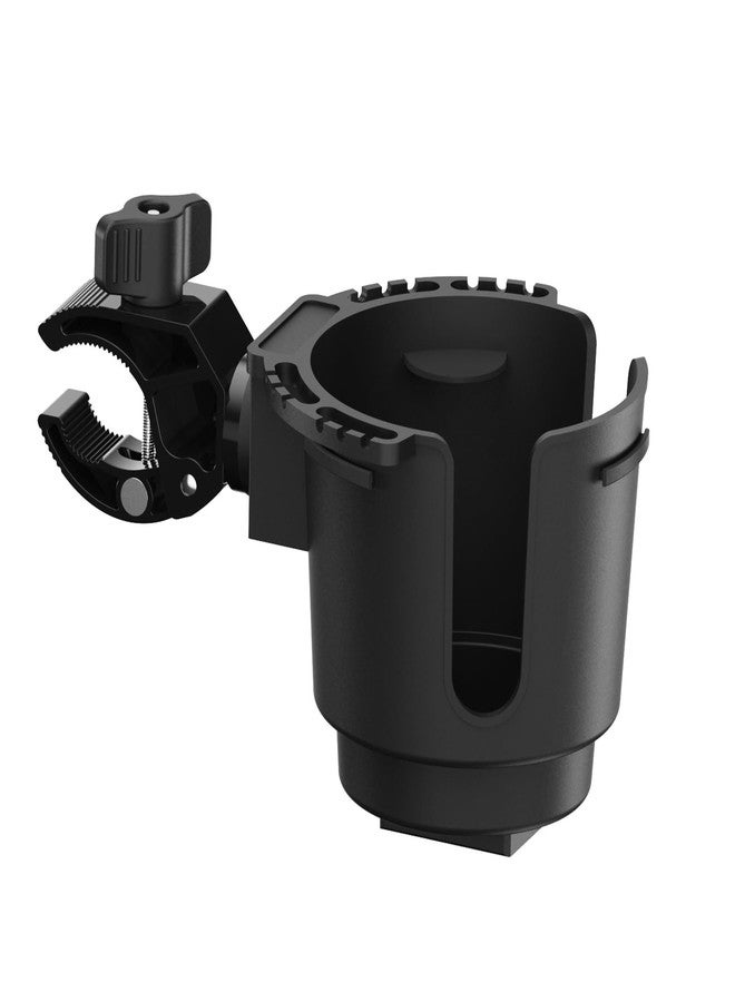 EDSRDUX Cup Holder with 0.6"-1.5" Aluminum Clamp - Drink Holder for ATV, Motorcycle, Bike, Wheelchair, Golf Cart, Fits Maximum Diameter of 3.38 inches Bottles. - Image 1