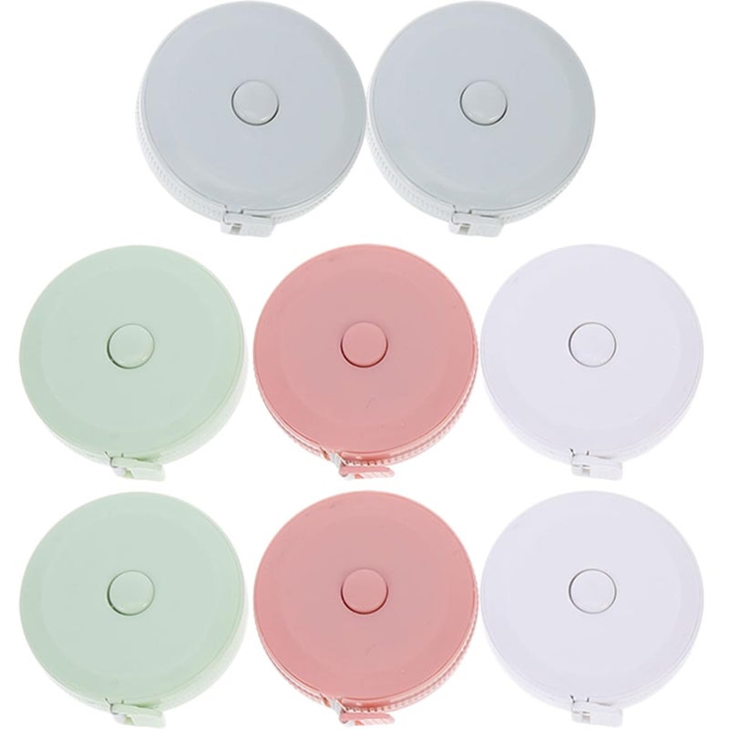 Hemobllo 8pcs Soft Tailor Tape Measure Set 2.0m Retractable Flexible Measuring Tape for Sewing Craft Body Measurement with Multiple Colors for Home and Professional Use - Image 1