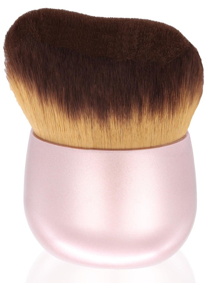 EOICCEOH Extra Large Body Makeup Brush For Self Tanner, Leg Makeup &Bronzer Blend,75 mm Wide-headed Kabuki Brush Provides More Even &Pretty Application, Oval Face&Back Makeup Brush, Wet&Dry Use- Pink Rose Gold - Image 1