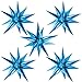 Moukiween 60 PCS Blue Star Balloons 12 Point Cone Explosion Star Foil Balloons for Birthday Gender Reveal Baby Shower Wedding Graduation Decorations Blue - Image 3