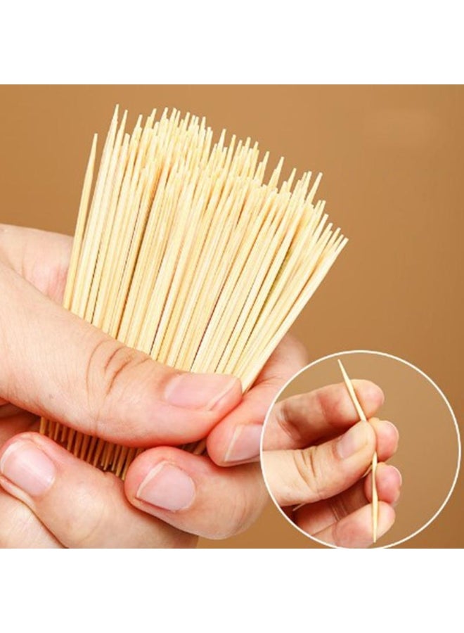Generic Home Living 100Pcs Portable Bamboo Toothpick Restaurant Disposable Double-headed Camping Bamboo 200Pcs Household Use Fine Toothpick  Accessories