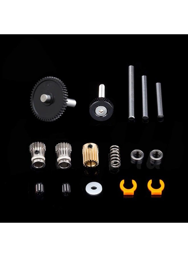 POLISI3D High Precision 3D Printer Dual Direct Drive Basic Kit with Nickel Plating Hardened Steel Gears Compatible with DDB Extruder Dual Gears DIY USE (Basic kit) - Image 1