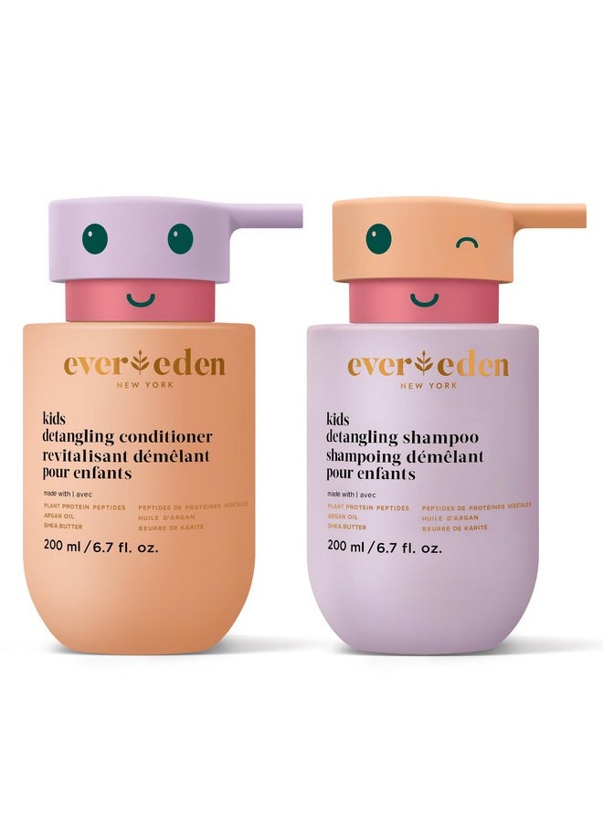 Evereden Evereden Kids Haircare Set: Hair Detangling Shampoo & Conditioner for Children Ages 3+, Plant Protein Peptides & Argan Oil, Vegan, Free from Sulfate, Paraben, Phthalate & Petrolatum  - Image 1