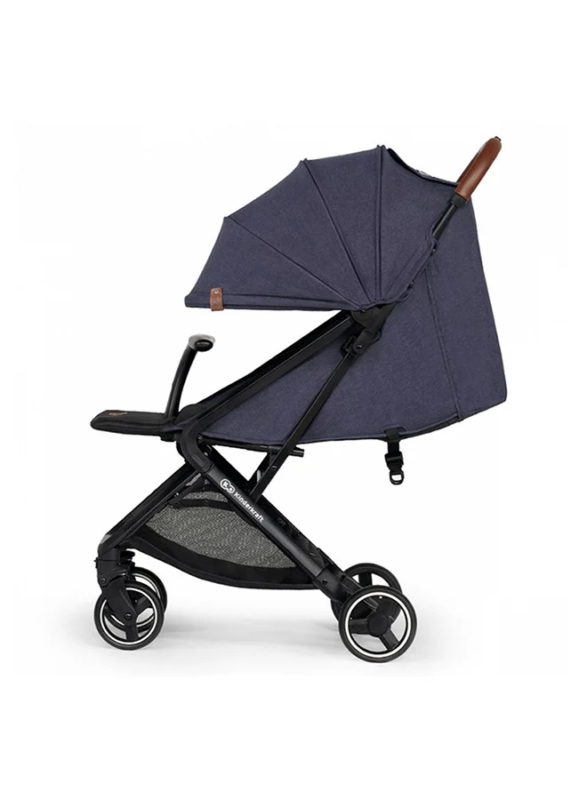 Kinderkraft Nubi Stroller Navy, Lightweight, Compact, One - Click Fold, With Cup Holder And Five - Point Safety Harness