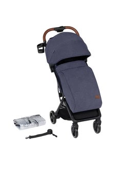 Kinderkraft Nubi Stroller Navy, Lightweight, Compact, One - Click Fold, With Cup Holder And Five - Point Safety Harness  - Image 1