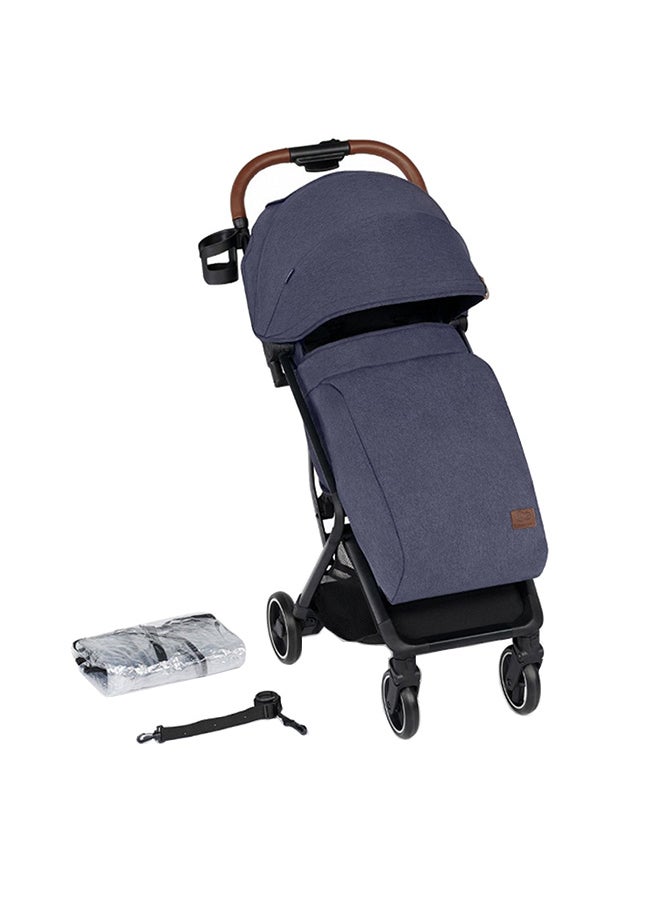 Kinderkraft - Nubi Stroller Navy, Lightweight, Compact, One - Click Fold, With Cup Holder And Five - Point Safety Harness - Image 1