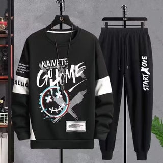 Sweater suit mens autumn 2022 New ins fashion brand Youth versatile casual student sports two-piece suit fashion Y07 Black - pzsku/Z3AB8C402867569EC0282Z/45/1746231454/144cf0f2-7a36-486d-ae95-4540619e640b