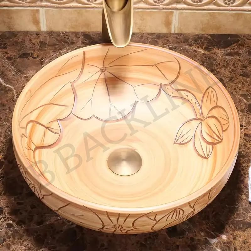 B BACKLINE Ceramic Table Top Wash Basin | Basin For Bathroom | Counter Top Wash Basin For Bathroom & Living Room 40 X 40 X 14 Cm (Matt Finish) - Image 4