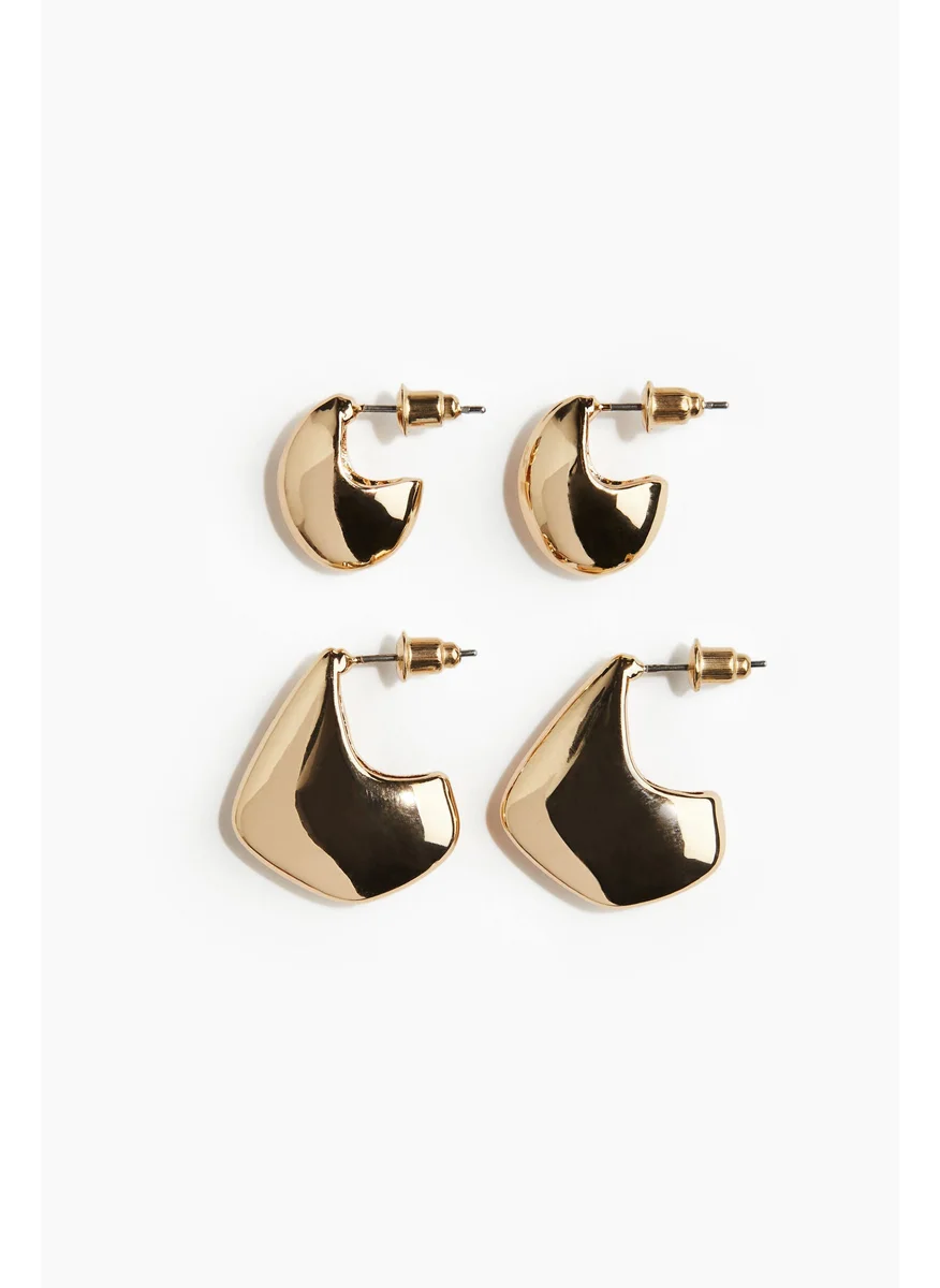 H&M 2 Pairs Dome Earrings