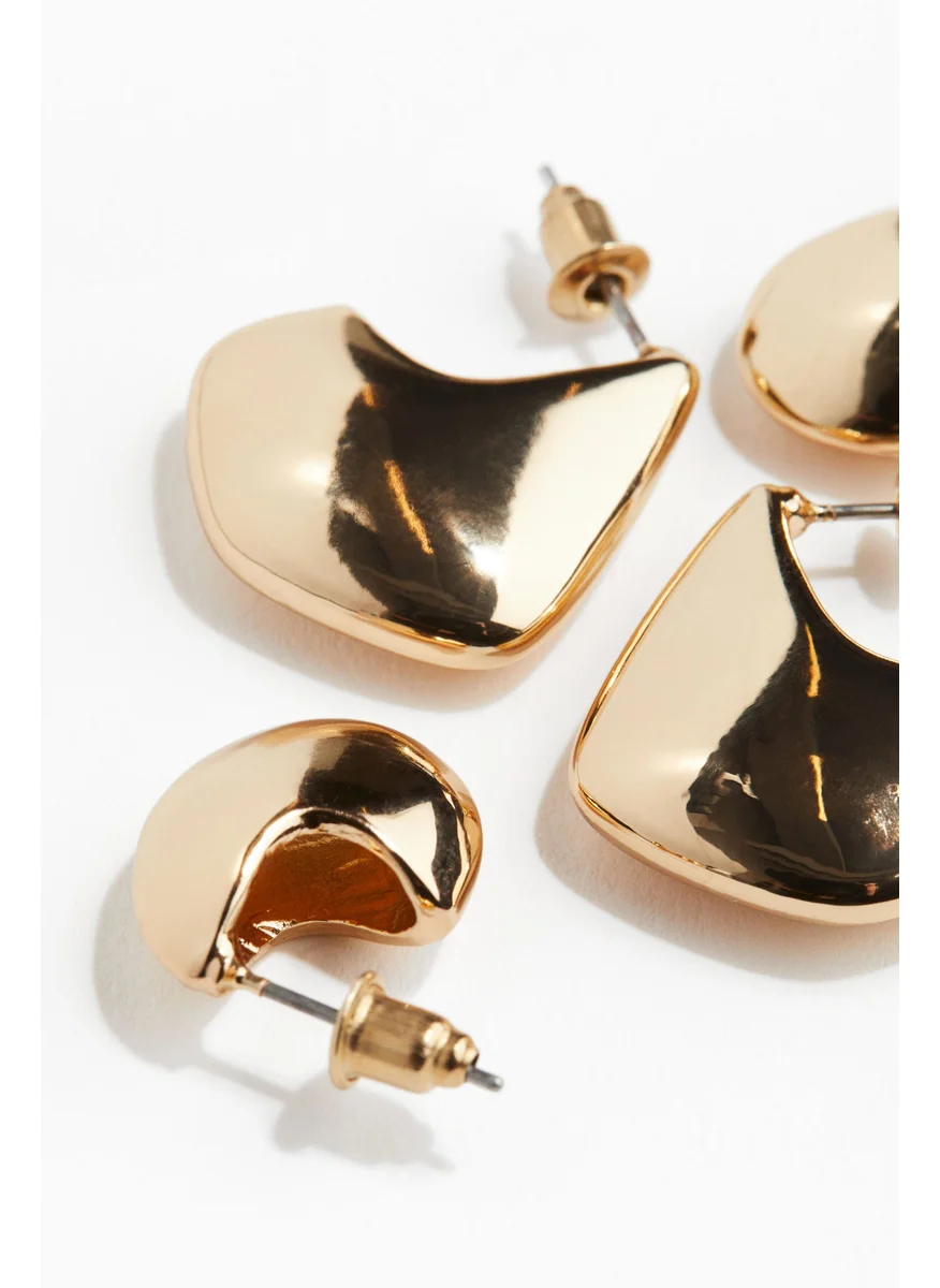 H&M 2 Pairs Dome Earrings