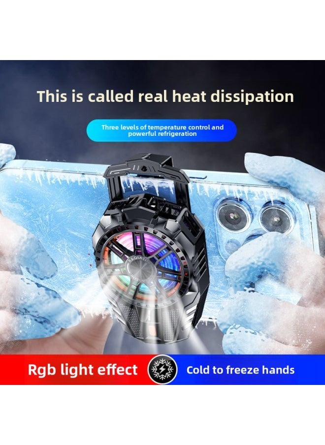 Generic - The X119 Mobile Phone Radiator Semiconductor Three-gear Refrigeration Cooling Game E-sports Live Universal Advantage In Stock-Color:Material Digital Display - Image 1