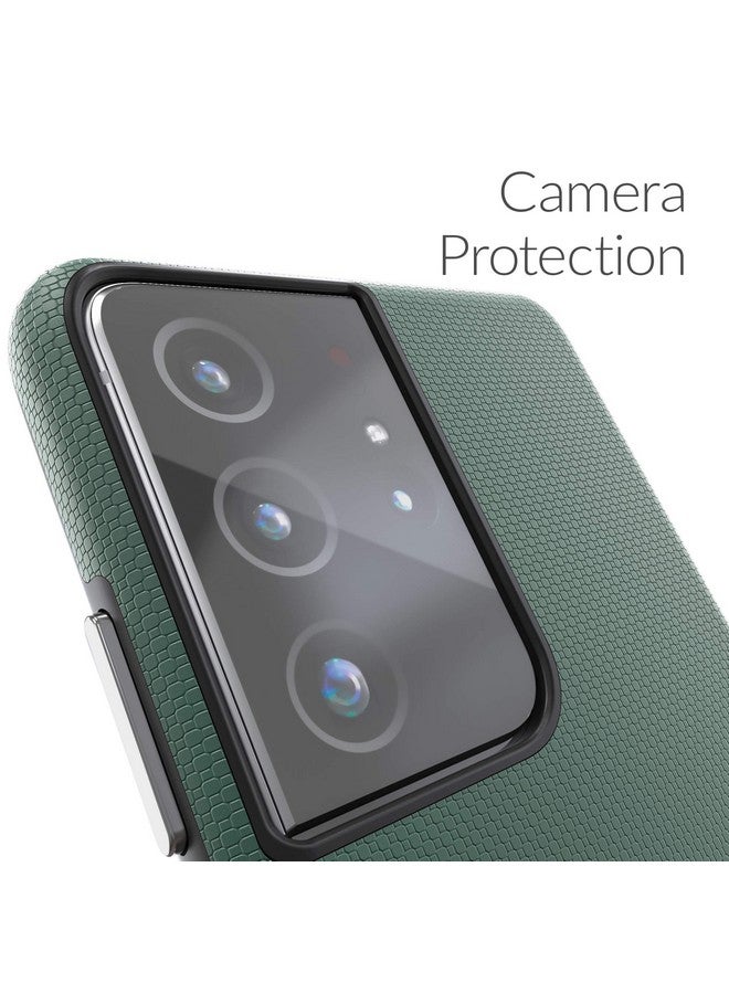 Crave Dual Guard for Galaxy S21 Ultra Case, Shockproof Protection Dual Layer Case for Samsung Galaxy S21 Ultra, S21 Ultra 5G (6.8 inch) - Forest Green - Image 3