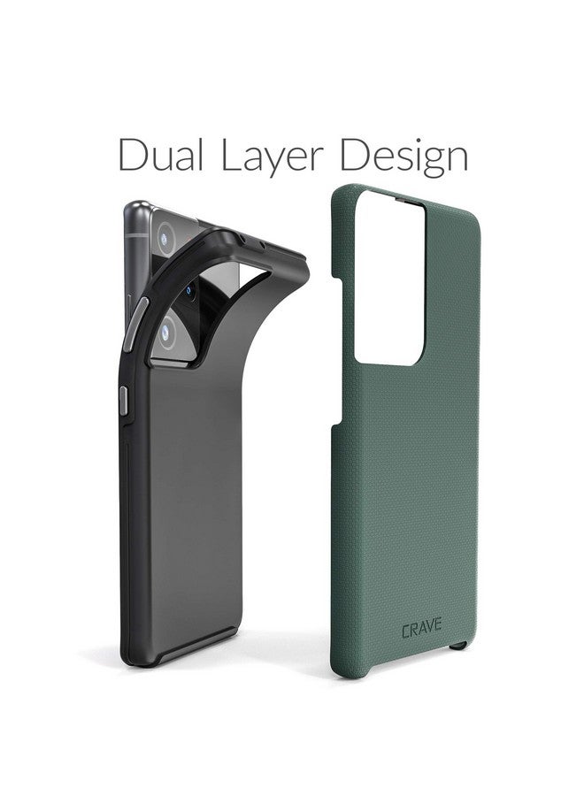 Crave Dual Guard for Galaxy S21 Ultra Case, Shockproof Protection Dual Layer Case for Samsung Galaxy S21 Ultra, S21 Ultra 5G (6.8 inch) - Forest Green - Image 4