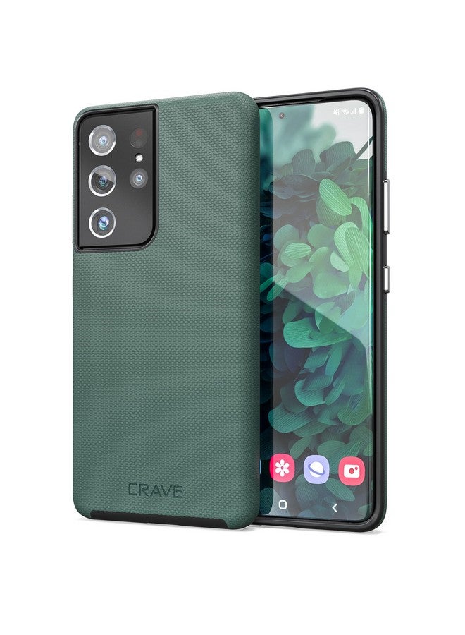 Crave Dual Guard for Galaxy S21 Ultra Case, Shockproof Protection Dual Layer Case for Samsung Galaxy S21 Ultra, S21 Ultra 5G (6.8 inch) - Forest Green - Image 1