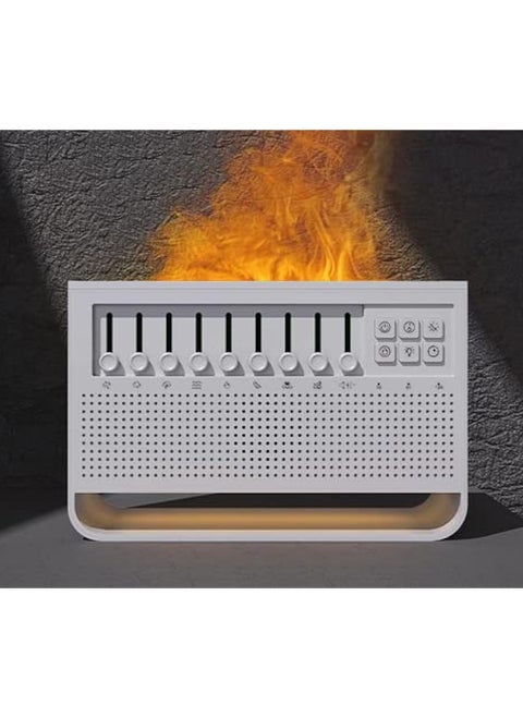 Flame Diffuser White Noise Machine Aroma Diffusers Air Humidifier  Flame Light and 8 Soothing Natural Sounds