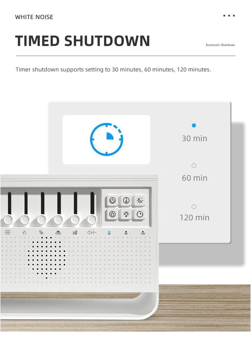 Flame Diffuser White Noise Machine Aroma Diffusers Air Humidifier  Flame Light and 8 Soothing Natural Sounds
