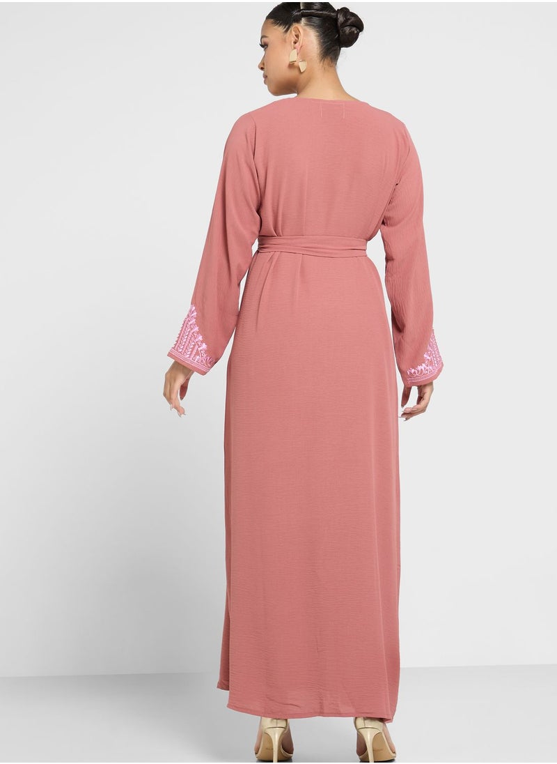 hayas closet - Embroidered Jalabiya - Image 1