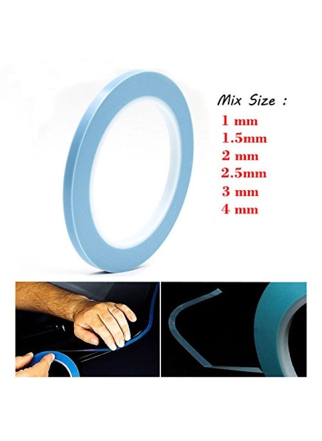 Generic Mix 6Rolls High Temperature Vinyl Fine Line Fineline Masking Tape Automotive Car Auto Paint 1Mm 1.5Mm 2Mm 2.5Mm 3Mm 4Mm  - Image 3