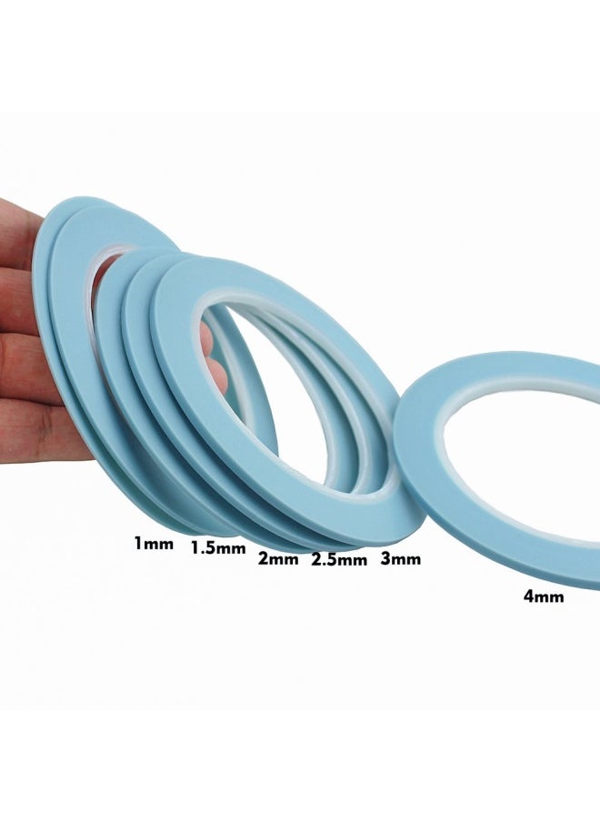 Generic Mix 6Rolls High Temperature Vinyl Fine Line Fineline Masking Tape Automotive Car Auto Paint 1Mm 1.5Mm 2Mm 2.5Mm 3Mm 4Mm  - Image 2