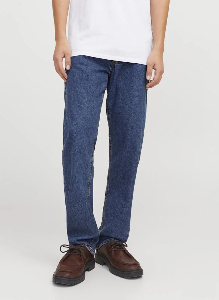 جاك اند جونز Stright Fit Mid Wash Jeans