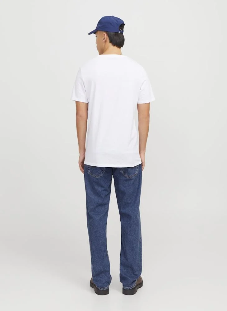 JACK & JONES Stright Fit Mid Wash Jeans