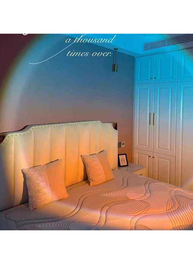 اليشمك مصباح بروجيكتور بتصميم غروب الشمس. متعدد الألوان - Image 5