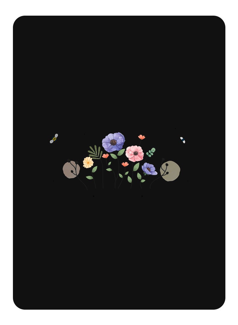 Theodor Protective Flip Case For Apple iPad Pro 12.9 With Trifold Stand Auto Wake Sleep Shockproof Cover Flower and bees - Image 1