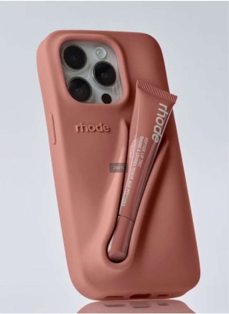 rhode - Peptide Lip Tint (Toast) + Summer Lip Case Case for iPhone 14 plus (Toast) - Limited Edition - Image 1