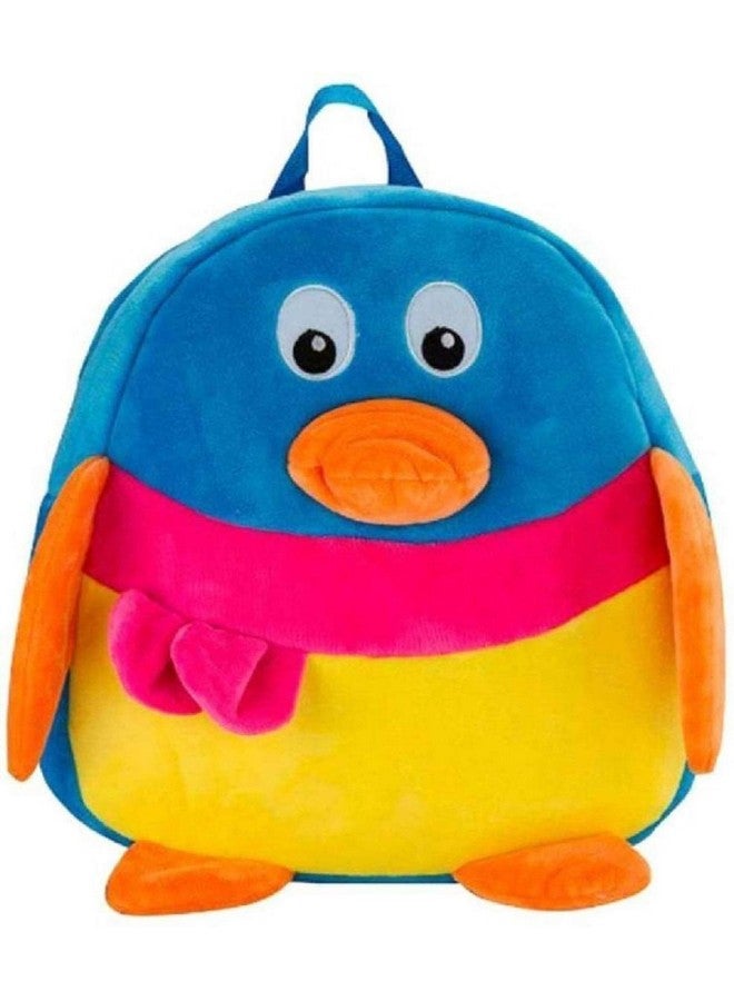 blue tree Kids School Bag Soft Plush Backpack Cartoon Bags Mini Travel Bag for for Girls Boys Toddler Baby Elephant & Penguin - Image 3