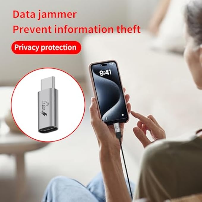 rayihni DATA BLOCKER,REFUSE HACKING ADAPTER - USB PORT PRIVACY PROTECTOR TYPE-C BLOCKER DEFENDER FOR PC NOTEBOOK LAPTOP BLOCK UNWANTED DATA TRANSFER CHARGING - Image 2