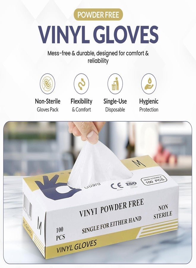 Concession Essentials Vinyl Gloves, Powder-Free, Non-Sterile, XL, 100 Count - Image 3