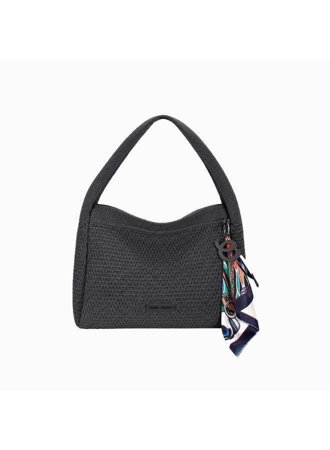 David Jones woven textile summer handbag in model cm8372 | celeste Shoulder bag for casual daily use | slouchy design breathable handbag for work and daily use