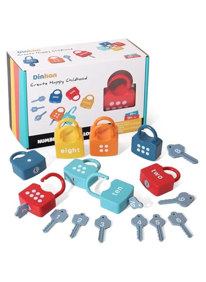 Kids Learning Locks with Keys Numbers Matching & Counting Montessori Educational Toys for Ages 3 yrs+ Boys and Girls Preschool Games Gifts  - Image 1