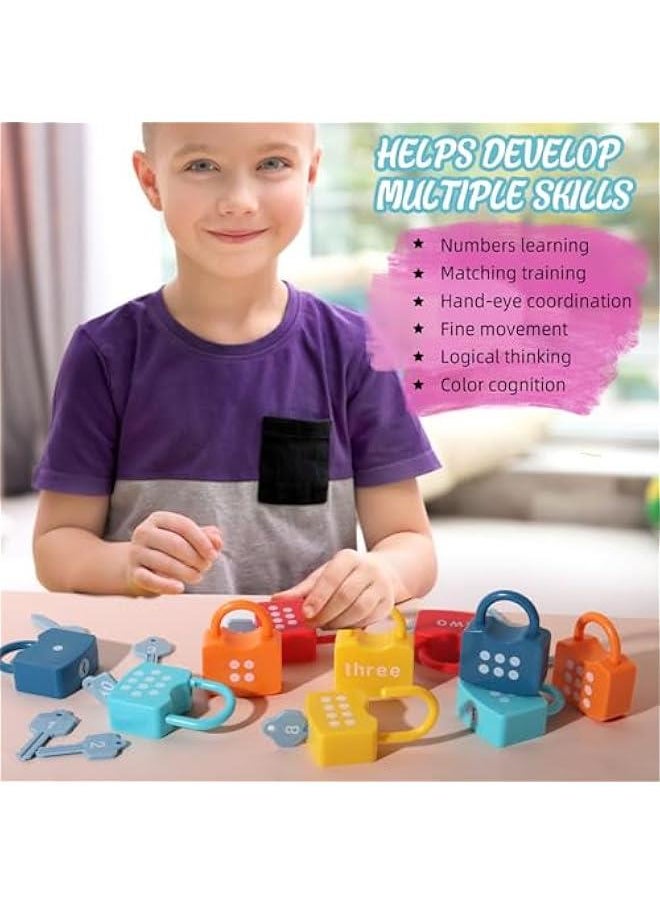 Kids Learning Locks with Keys Numbers Matching & Counting Montessori Educational Toys for Ages 3 yrs+ Boys and Girls Preschool Games Gifts  - Image 5