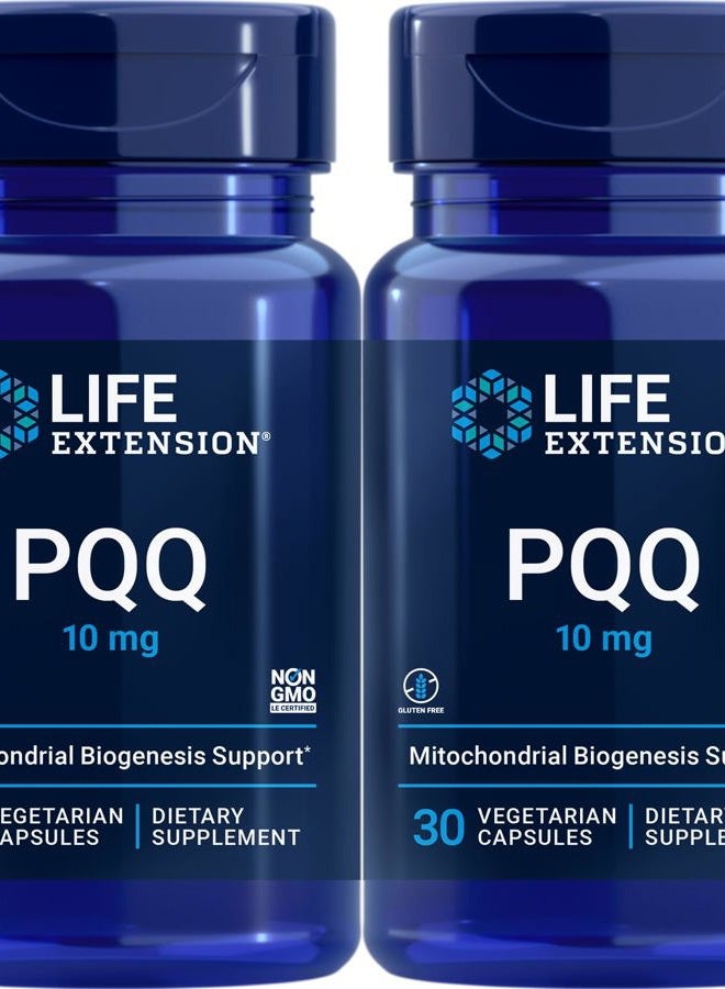 Life Extension PQQ (Pyrroloquinoline Quinone) 10 mg, 30 Vegetarian Capsules (Pack of 2)  - Image 1