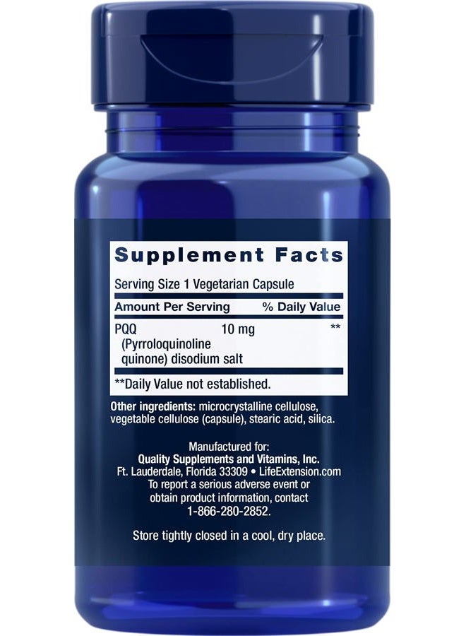 Life Extension PQQ (Pyrroloquinoline Quinone) 10 mg, 30 Vegetarian Capsules (Pack of 2)  - Image 2