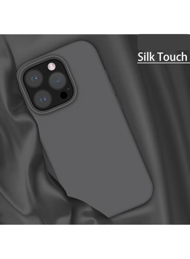 general Ultra-Slim Liquid Silicone Case for iPhone 16 Pro Max | Premium Soft-Touch Protective Cover with Internal Microfiber Lining & Enhanced Camera Protection -Grey - Image 4