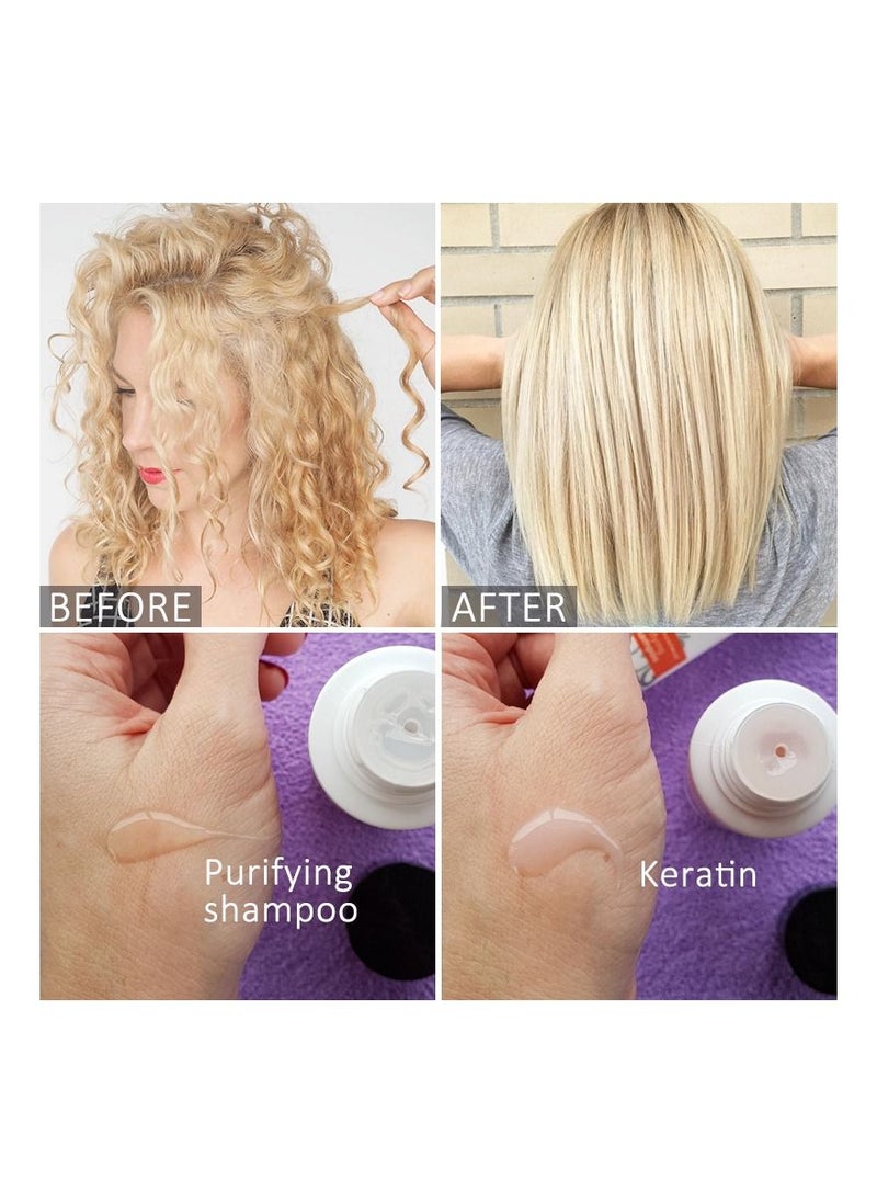 PURC 100ml Permanent Keratin Treatment Formalin Hair Straightening Products Cleaning Shampoo Smoothing Conditioner Curly Hair Care Purifying Shampoo  - Image 2