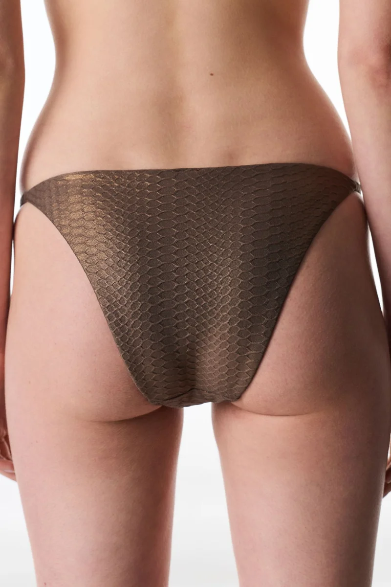 بنتي PENTI Side Shimmer Mid-Waist Bikini Bottom