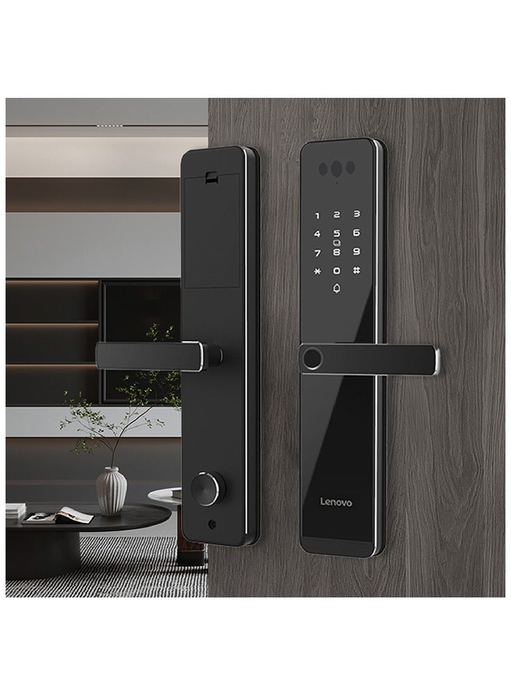Lenovo E6 Pro Smart Door Lock – 3D Face Recognition, Fingerprint & Video Intercom | Wi-Fi Remote Access, Multi-Way Entry, Durable Alloy Build -Diamound Black - Image 2