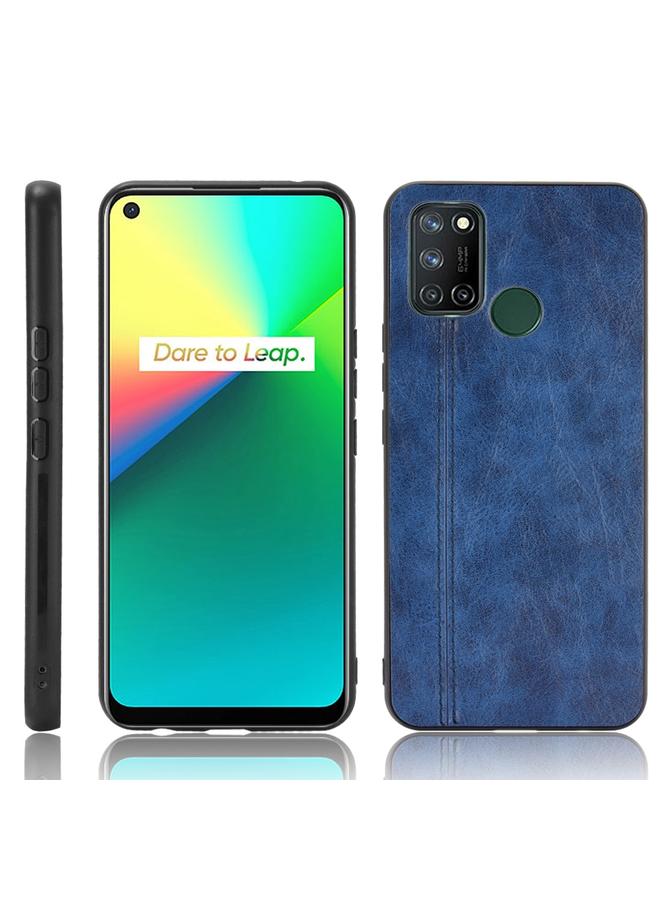 erorex Case For OPPO Realme C17/Realme 7i Shockproof Sewing Cow Pattern Skin PC + PU + TPU Case - Image 1