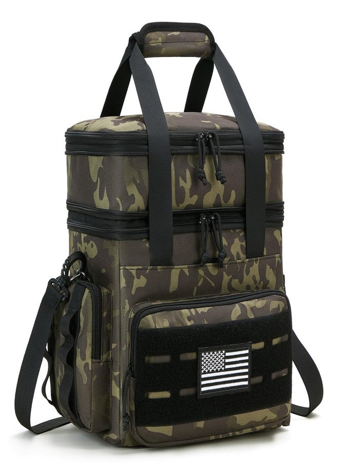 holuxer Tactical Lunch Bag & Lunch Box for Men - Large Double Deck Expandable Insulated Soft Adult Lunchbox for Work - Cooler Bag for Beach, Picnic, Camping,Outdoor，Travel (Camo,16L) - Image 1