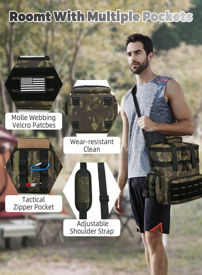 holuxer Tactical Lunch Bag & Lunch Box for Men - Large Double Deck Expandable Insulated Soft Adult Lunchbox for Work - Cooler Bag for Beach, Picnic, Camping,Outdoor，Travel (Camo,16L) - Image 5