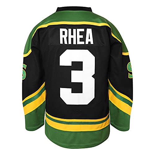 MESOSPERO 3 Ross The BOSS Rhea Hockey Jersey for Men,ST John's Shamrocks Stitched with EMHL Patch White Green Black (3 Black,Small) - Image 3