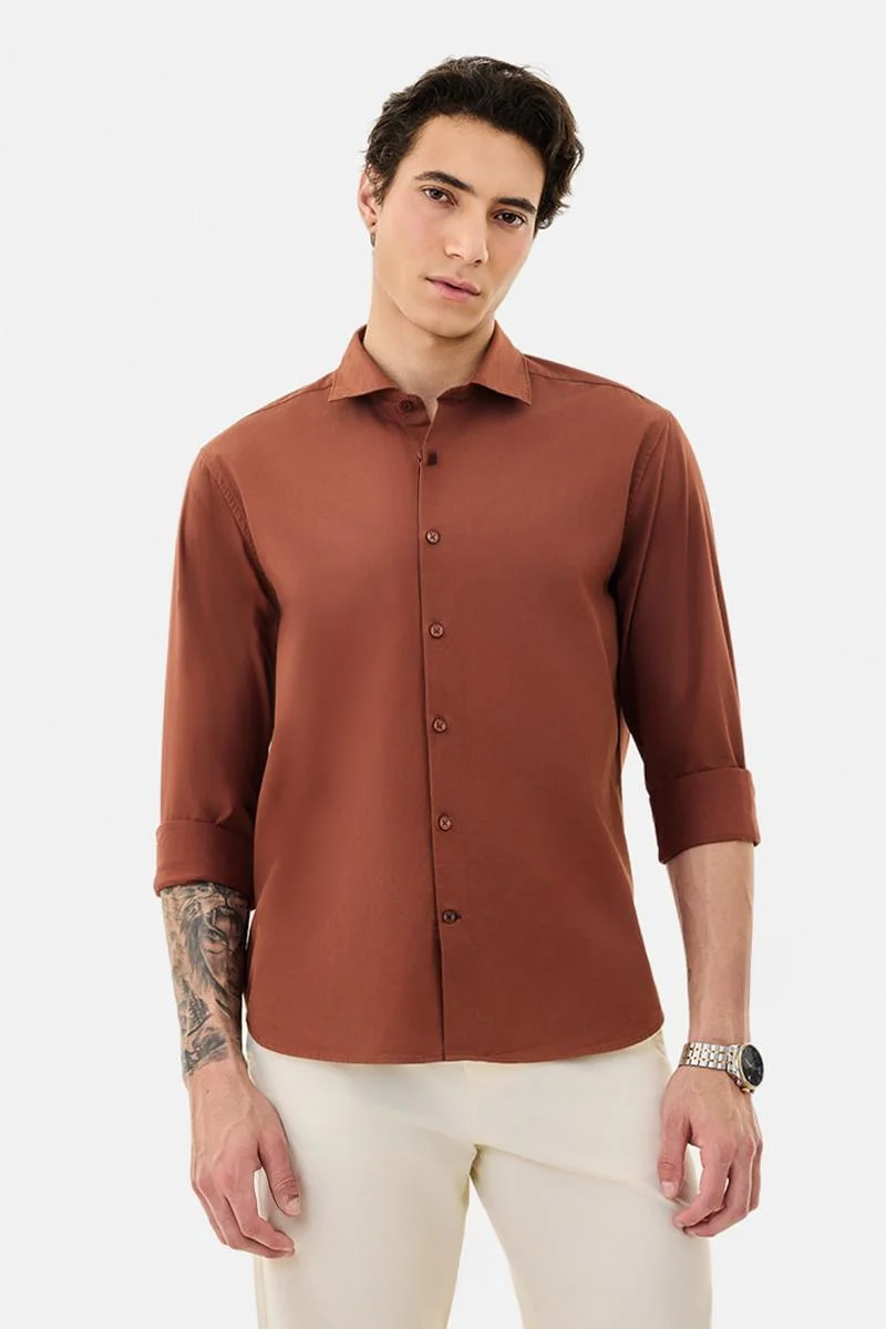 SNITCH Regular Fit 100% Cotton Shirt